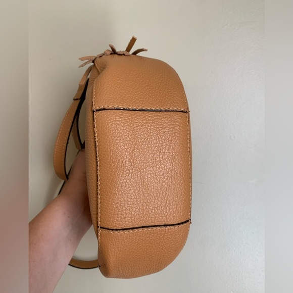 Anna Luchini Leather Purse tan crossbody made in Italy leather bag - Picture 8 of 11